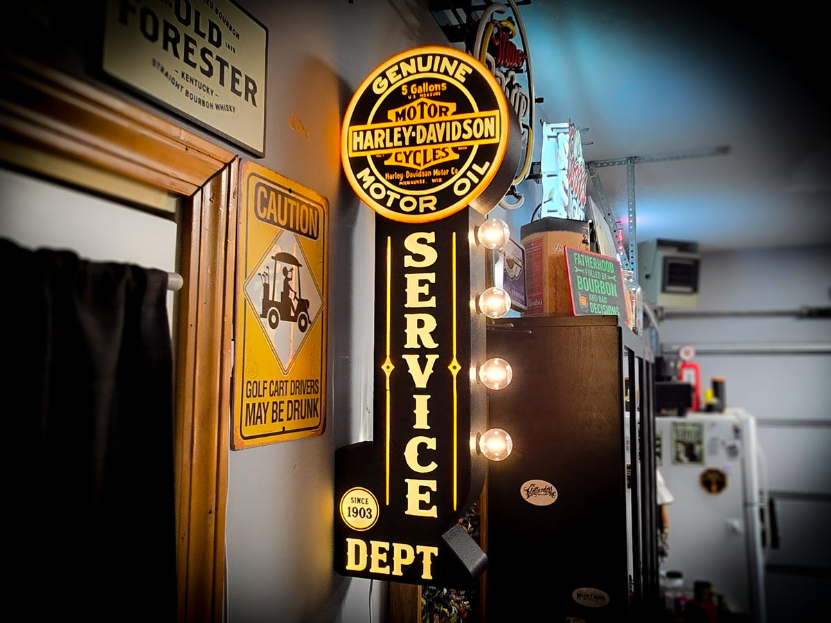 Harley Davidson Vintage Style Marquee Light