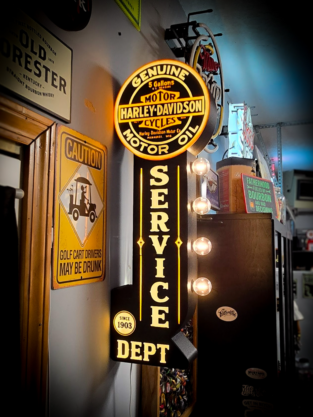 Harley Davidson Vintage Style Marquee Light